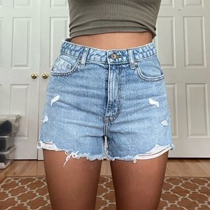 Zara High Waisted Denim Shorts